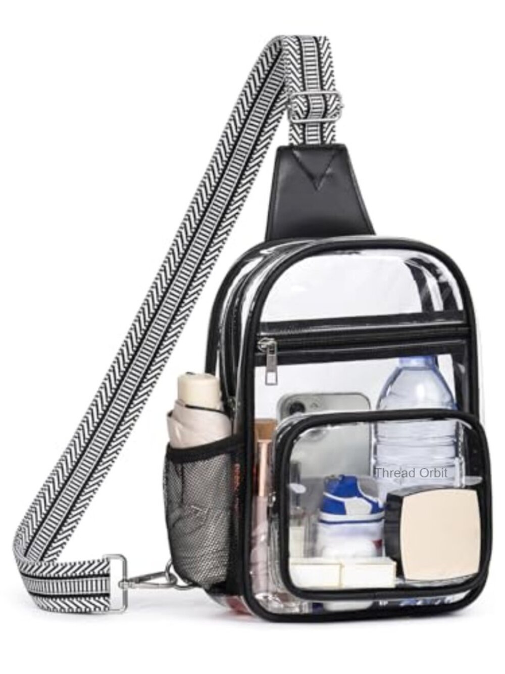 Clear Crossbody Purse Stadium Approved Sling Bag Waterproof PVC